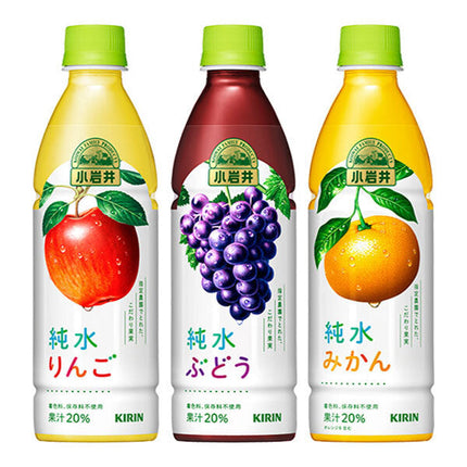 Kirin Koiwai Pure Water Juice Series Assortment Set 430ml plastic bottles x 24 (3 types x 8) [Shipped in Japan]