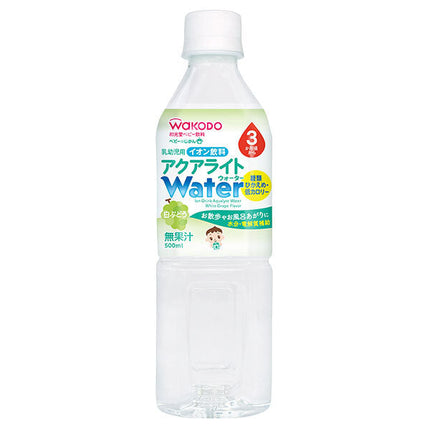 Asahi Food Group Wakodo Baby no Jikan Aqua Light Water Raisin blanc Bouteille PET de 500 ml x 24 bouteilles 