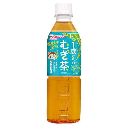 Wakodo Barley tea for ages 1 and up 500ml plastic bottles x 24 bottles [shipped in Japan]