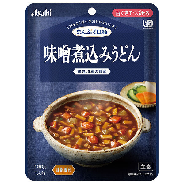 Asahi Group Foods Manpuku Biyori Miso Stewed Udon 100g x 24 bags [Shipped in Japan]