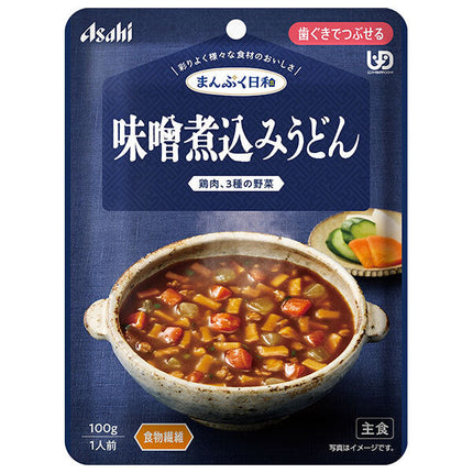 アサヒグループ食品 まんぷく日和 味噌煮込みうどん 100g×24袋入【日本出荷】