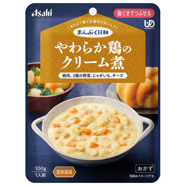 Asahi Group Foods Manpuku Biyori Soft cream-stewed chicken 100g x 24 bags [shipped in Japan]