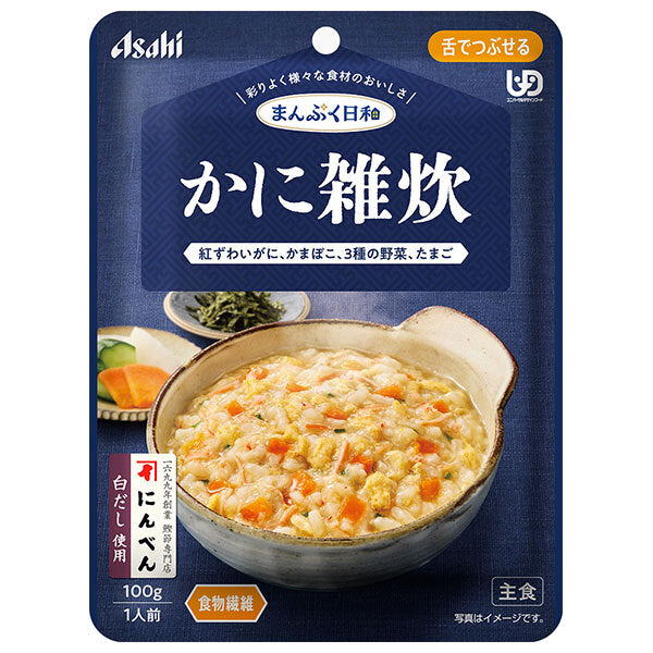 Asahi Group Foods Manpuku Weather Crab Zosui 100g x 24 bags [Shipped in Japan]
