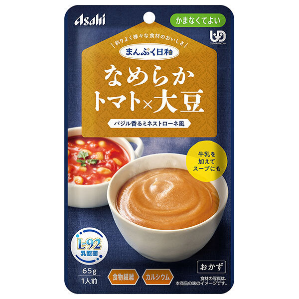 Asahi Group Foods Manpuku Biyori Smooth Tomato x Soybean 65g x 24 bags [Shipped in Japan]