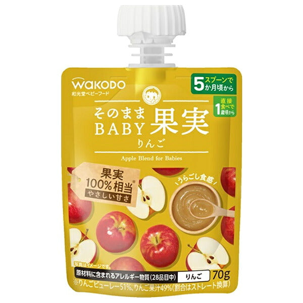 Asahi Group Foods Sono Mama BABY Fruit Apple 70g Pouches x 24 [Ships from Japan]