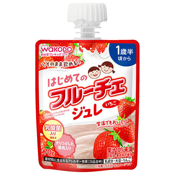 アサヒ食品グループ和光堂 はじめてのフルーチェジュレ いちご 70gパウチ×24本入【日本出荷】