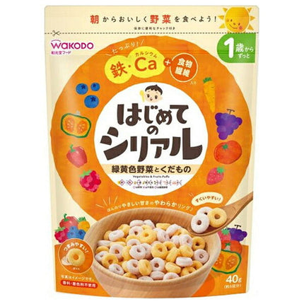 Wakodo First Cereal Green and Yellow Vegetables and Fruits 40g x 12 bags 