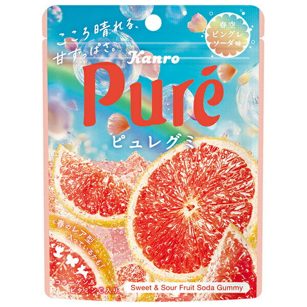 カンロ ピュレグミ 春空ピングレソーダ 52g×6袋入【日本出荷】