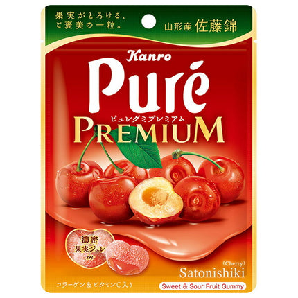 Kanro Pure Gummy Premium Yamagata Sato Nishiki 54g x 6 bags [Shipped in Japan]
