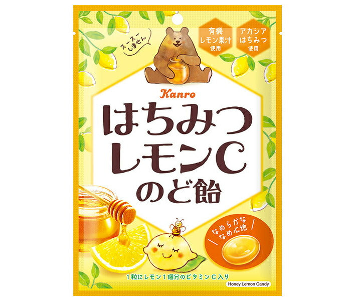 Kanro Honey Lemon C Throat Lozenges 75g x 6 bags 