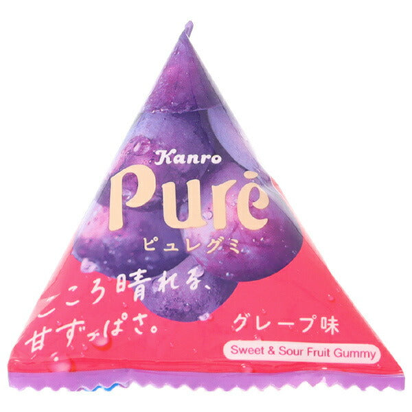 Kanro Pure Gummy Petit Triangle Grape 13g x 24 bags [Shipped in Japan]