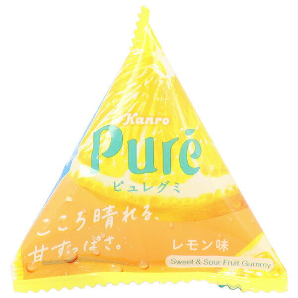 Kanro Pure Gummy Petit Triangle Lemon 13g x 24 bags [Shipped in Japan]