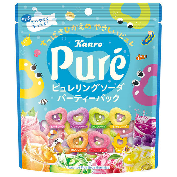 Kanro Purering Soda Party Pack 156g x 4 bags [Shipped in Japan]