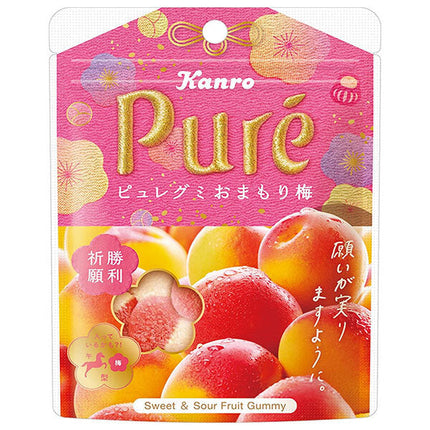 Kanro Pure Gummy Omamori Plum 52g x 6 bags [Shipped in Japan]
