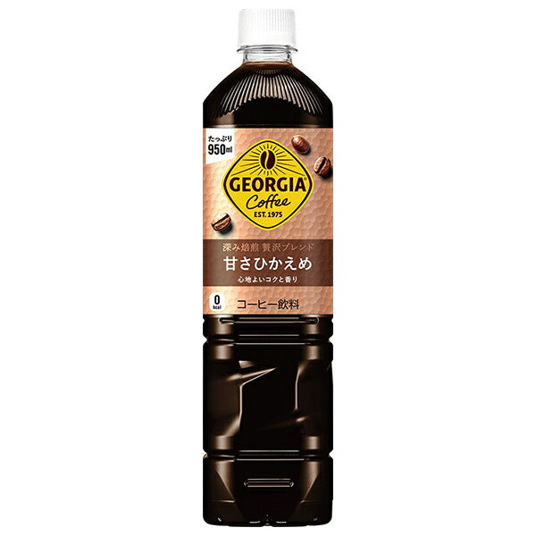 Coca-Cola Georgia Deep Roasted Luxury Blend Moderately Sweet 950ml PET bottles x 12 bottles [Shipped in Japan]