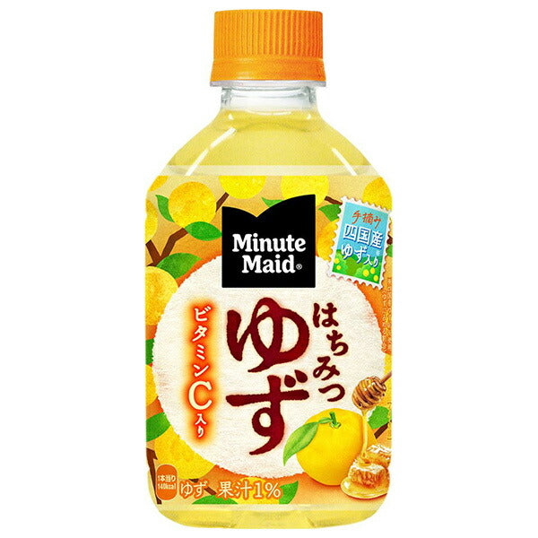 Coca-Cola [For HOT] Minute Maid Honey Yuzu 280ml plastic bottle x 24 pieces [Shipped in Japan]
