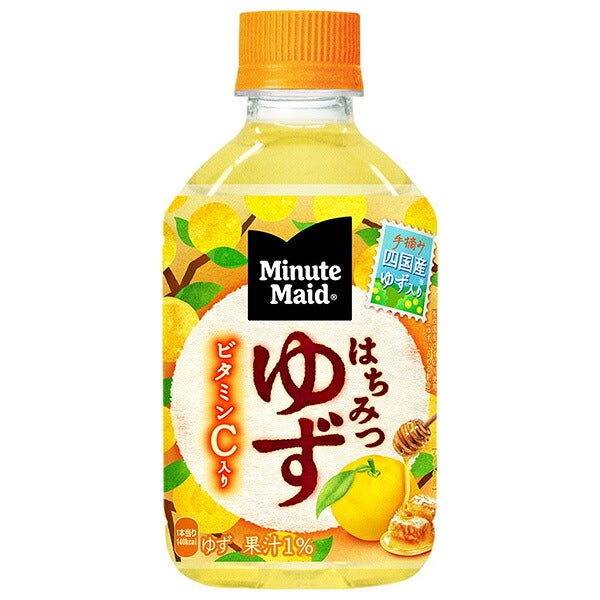 Coca-Cola Minute Maid Honey Yuzu Hot Fruit Drink, 280ml PET Bottles x 24 [Ships from Japan]