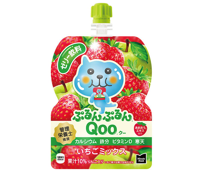コカコーラ ミニッツメイド ぷるんぷるんQoo(クー) いちごミックス 125gパウチ×6本入【日本出荷】