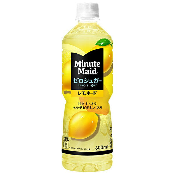 Coca-Cola Minute Maid Zero Sugar Lemonade 600ml plastic bottle x 24 