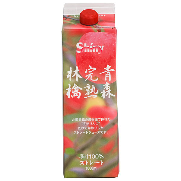 Aomori Prefecture Apple Juice Shiny Aomori Ripe Apples 1L paper pack x 6 bottles [shipped in Japan]