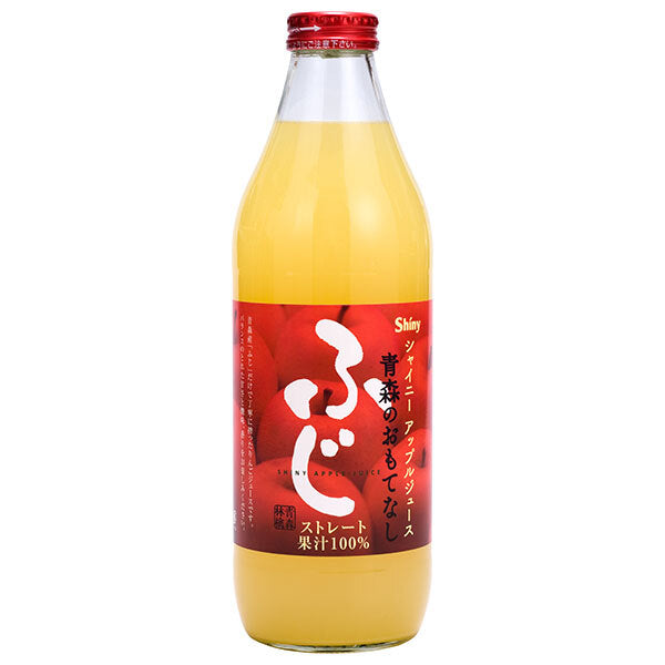 Aomori Prefecture Apple Juice Shiny Aomori Hospitality Fuji 1L bottle x 6 bottles [Shipped in Japan]