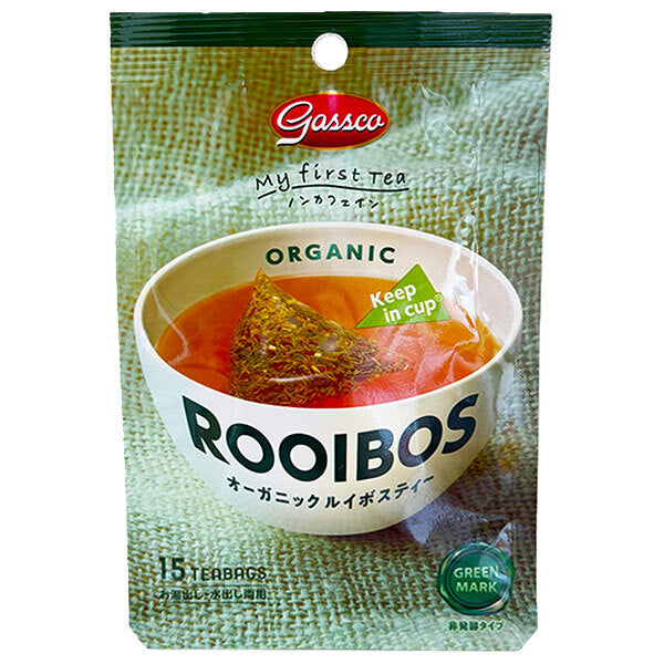 Gassco Organic Rooibos Tea Non-fermented Tea Bags (1.5g x 15 bags) x 24 pieces [Shipped in Japan]