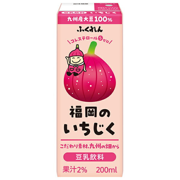 Fukuren soy milk drink Fukuoka fig 200ml paper pack x 24 pieces [shipped in Japan]