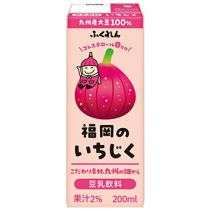 Fukuren soy milk drink Fukuoka fig 200ml paper pack x 24 pieces [shipped in Japan]