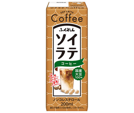 Fukuren Domestic soybean soy latte coffee 200ml paper pack x 24 pieces [shipped in Japan]