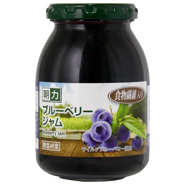 [11/25~ 10% off all products!!] Asahi Fresh Morning Power Blueberry Jam 320g jar x 6 