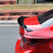 Model 14-21 Mazda 3 Exela Modified Tail Trim Sports Bright Black Tail Blade Large Fixed Wind Surrounded
