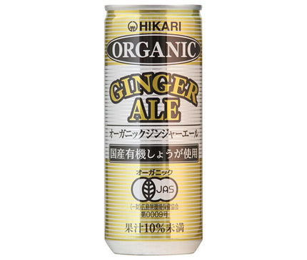 Hikari Foods Organic Ginger Ale 250ml cans x 30 bottles [shipped in Japan]
