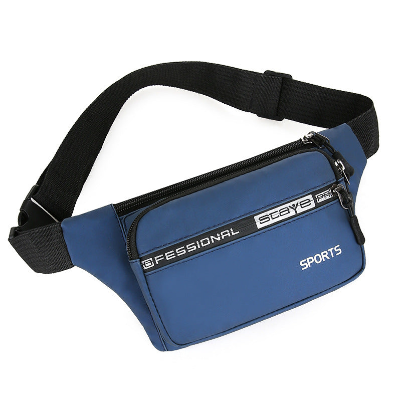 Men's Sports Waist Bag – High Capacity Fanny Pack & Shoulder Bag (Black, Blue, Brown, Grey)