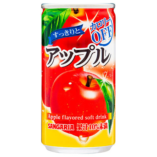 サンガリア すっきりとアップル 185g缶×30本入【日本出荷】