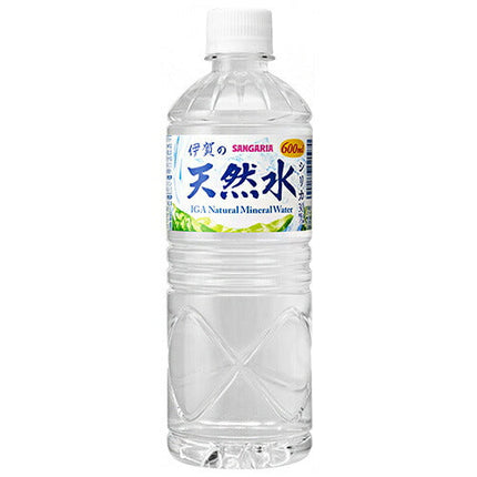 Sangaria Iga Natural Water 600ml plastic bottles x 24 bottles [shipped in Japan]