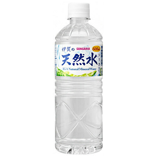 Sangaria Iga Natural Water 600ml plastic bottles x 24 bottles [shipped in Japan]