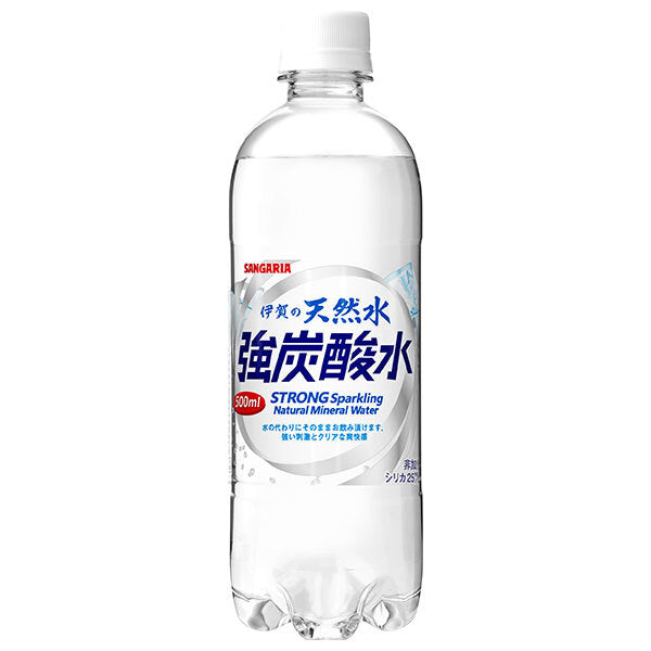 Sangaria Iga Natural Water Strong Carbonated Water 500ml PET bottles x 24 bottles [Shipped in Japan]