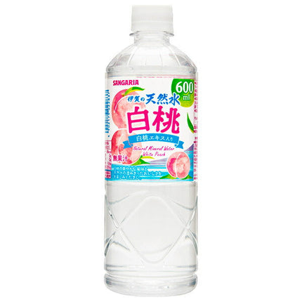 Sangaria Iga Natural Water White Peach 600ml plastic bottle x 24 bottles [shipped in Japan]
