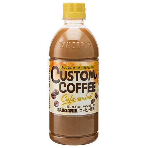 Sangaria Custom Coffee Café au lait, 500ml en bouteille PET, lot de 24.