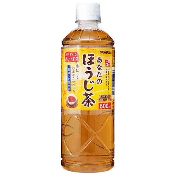 Sangaria Ikkyu Chaya Your Houjicha 600ml plastic bottle x 24 pieces [shipped in Japan]