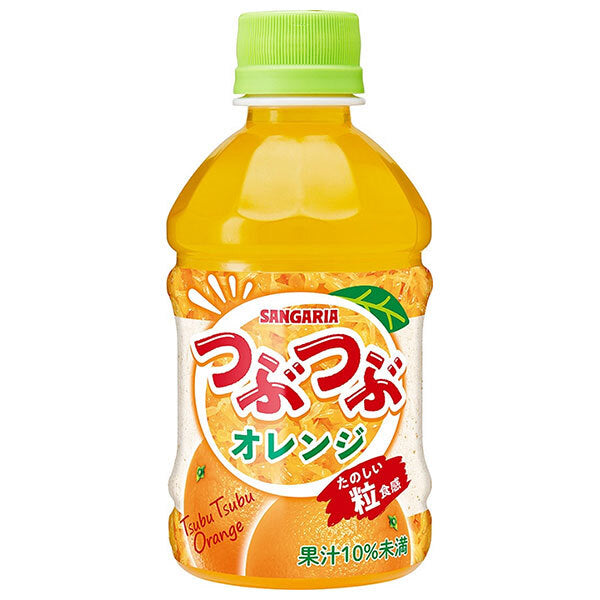 サンガリア つぶつぶオレンジ 280mlペットボトル×24本入【日本出荷】