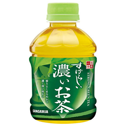 Sangaria Rich Green Tea Beverage 280ml PET Bottles x 24 [Ships from Japan]