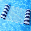 Inflatable Pool Float Lounger – Foldable Striped Floating Row for Adults