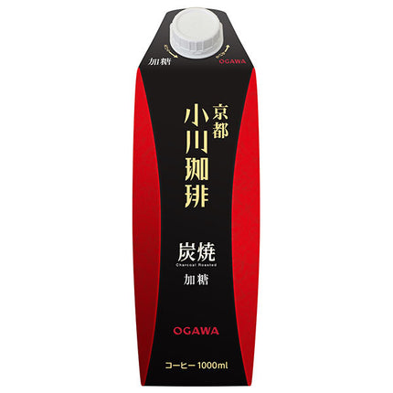 Ogawa Coffee Ogawa Coffee Store Charcoal Coffee Sweetened 1000ml Paper Pack x 12 (6 x 2) [Shipped in Japan]