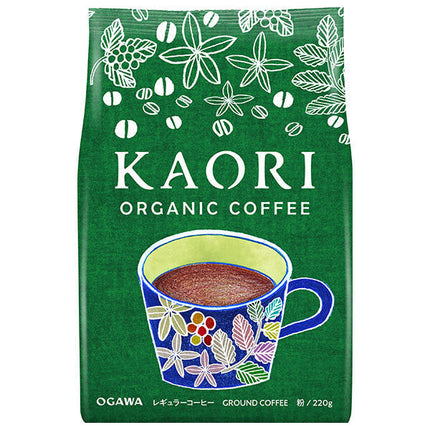 Ogawa Coffee Kaori Organic Coffee (Powder) 220g x 12 bags [Shipped in Japan]