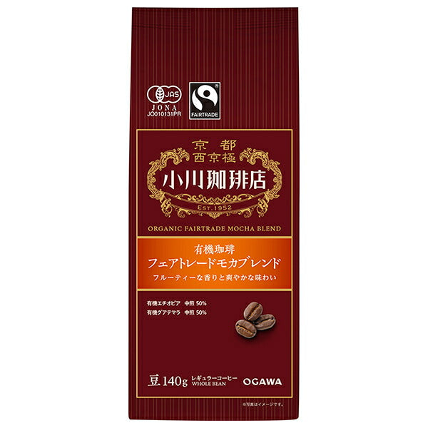Ogawa Coffee Organic Coffee Fair Trade Mocha Blend Beans 140g x 5 bags [Shipped in Japan]