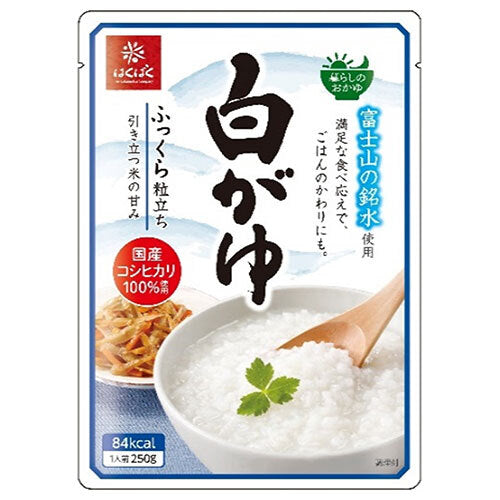 Hakubaku Living Porridge White Gayu 250g x 24 (8 x 3) bags [Shipped in Japan]