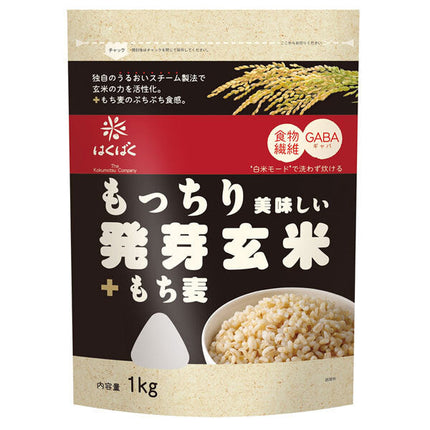 Hakubaku Chewy and Delicious Germinated Brown Rice + Glutinous Barley 1kg x 6 Bags [Shipped in Japan]