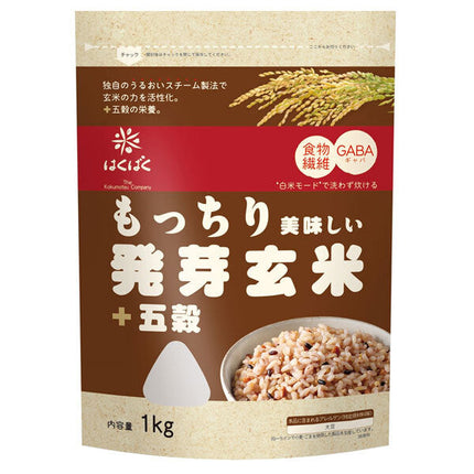 Hakubaku Delicious and Chewy Sprouted Brown Rice + Five Grains 1kg x 6 Bags 