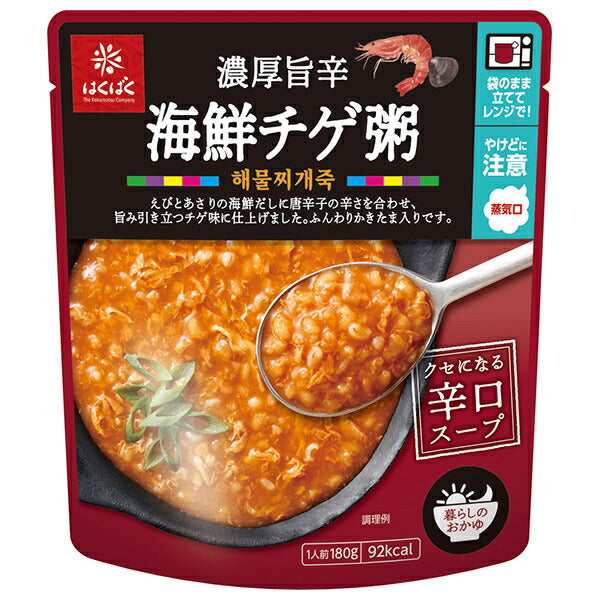 はくばく 濃厚旨辛 海鮮チゲ粥 180g×24(8×3)袋入【日本出荷】